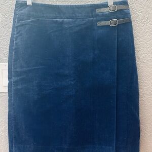 Boden Faux Wrap Skirt - Royal Blue Wide-wale Cordouroy - Size 14L